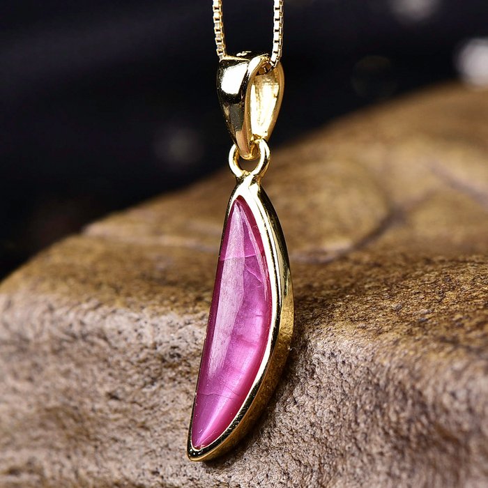 Colgante de rubí natural exclusivo sin reserva Una creación de precisión geológica y paciencia.- 2.46 g — foto 5