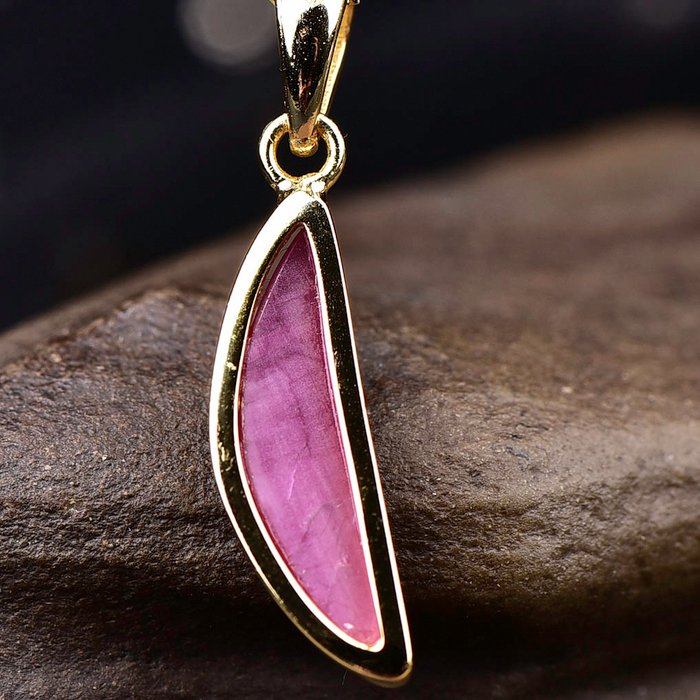 Colgante de rubí natural exclusivo sin reserva Una creación de precisión geológica y paciencia.- 2.46 g — foto 6