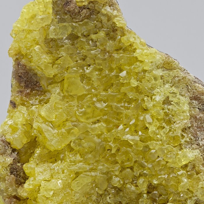 Raro azufre boliviano, cristales amarillos intensos Cristales sobre matriz - Altura: 97 mm - Ancho: 73 mm- 274 g — foto 7