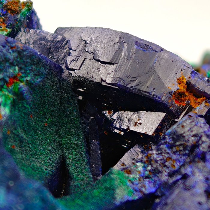 GRANDE PSEUDOMORFOSE DE AZURITA EN MALAQUITA, RARÍSIMA Cristales sobre matriz - Altura: 60 mm - Ancho: 50 mm- 130 g — foto 4