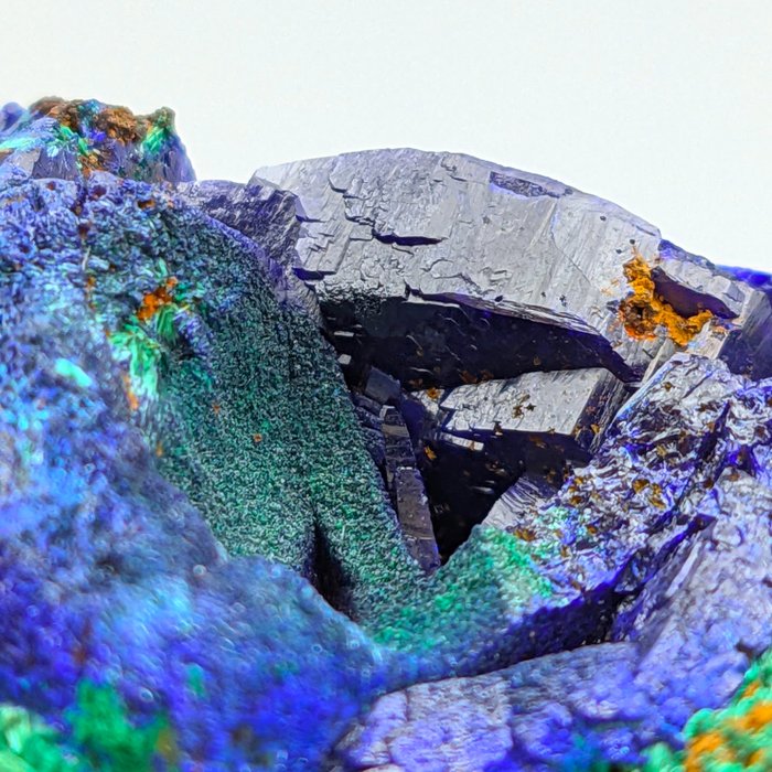 GRANDE PSEUDOMORFOSE DE AZURITA EN MALAQUITA, RARÍSIMA Cristales sobre matriz - Altura: 60 mm - Ancho: 50 mm- 130 g — foto 7