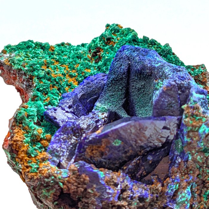 GRANDE PSEUDOMORFOSE DE AZURITA EN MALAQUITA, RARÍSIMA Cristales sobre matriz - Altura: 60 mm - Ancho: 50 mm- 130 g — foto 10