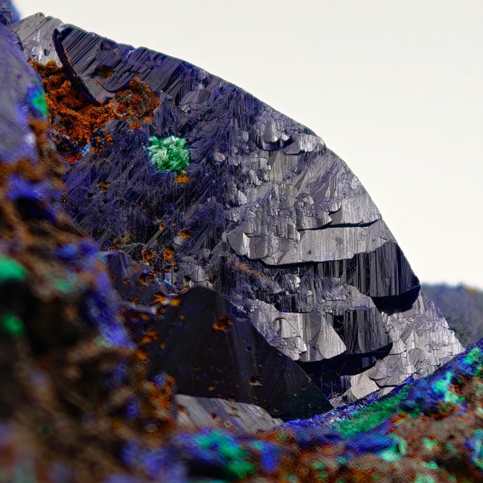 GRANDE PSEUDOMORFOSE DE AZURITA EN MALAQUITA, RARÍSIMA Cristales sobre matriz - Altura: 60 mm - Ancho: 50 mm- 130 g — foto 12