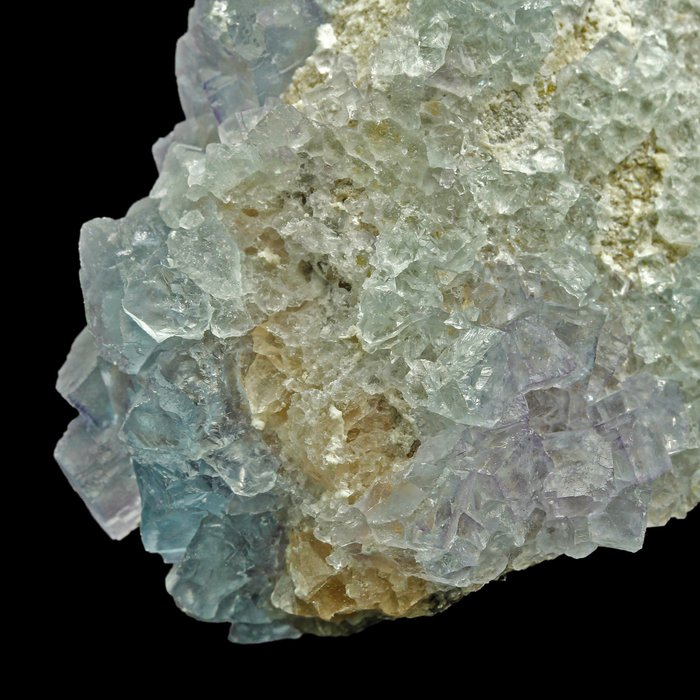 Zoning fluorita azul púrpura Cristales sobre matriz - Altura: 12.2 cm - Ancho: 7.3 cm- 321 g — foto 9