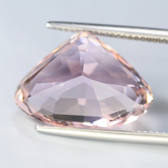 1 pcs Rosa, Naranja Kunzita - 15.67 ct - ICA GemLab - No calefaccionado - No tratado — foto 2