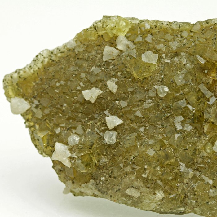 Fluorita amarilla con dolomita Cristales sobre matriz - Altura: 8.1 cm - Ancho: 4.5 cm- 77 g — foto 3