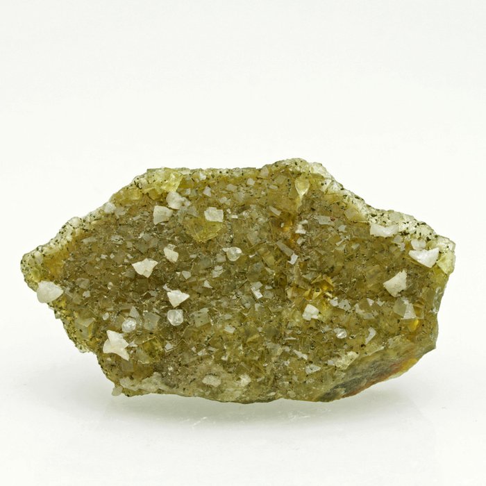 Fluorita amarilla con dolomita Cristales sobre matriz - Altura: 8.1 cm - Ancho: 4.5 cm- 77 g — foto 4