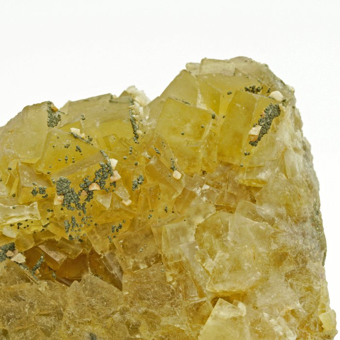 Fluorita con calcopirita y dolomita Cristales sobre matriz - Altura: 7.4 cm - Ancho: 5.6 cm- 272 g — foto 7