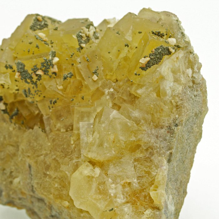 Fluorita con calcopirita y dolomita Cristales sobre matriz - Altura: 7.4 cm - Ancho: 5.6 cm- 272 g — foto 9